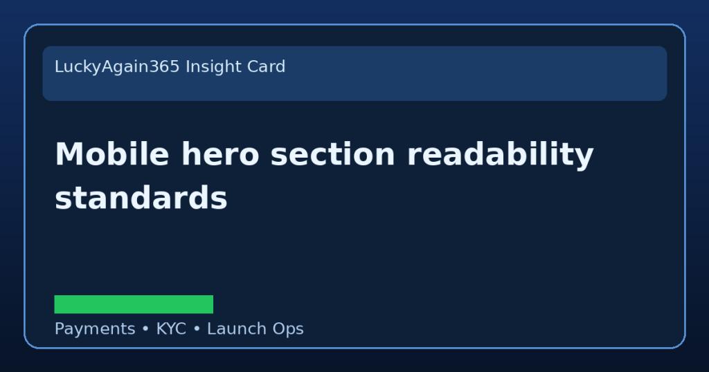 Mobile Hero Readability for Launch Pages