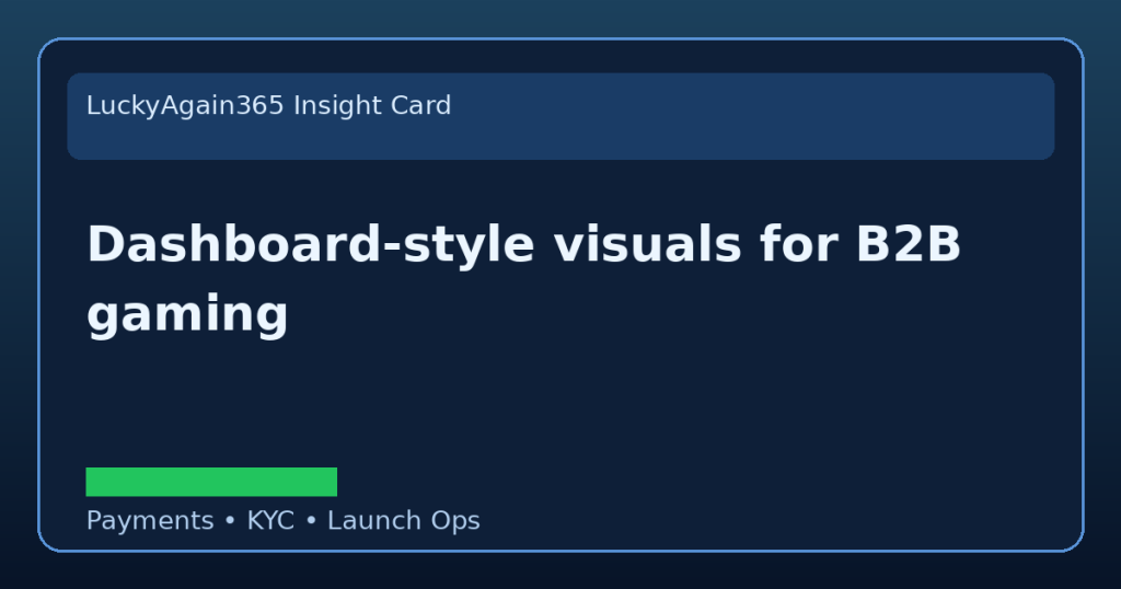 Dashboard Visual Standards for Gaming Operations